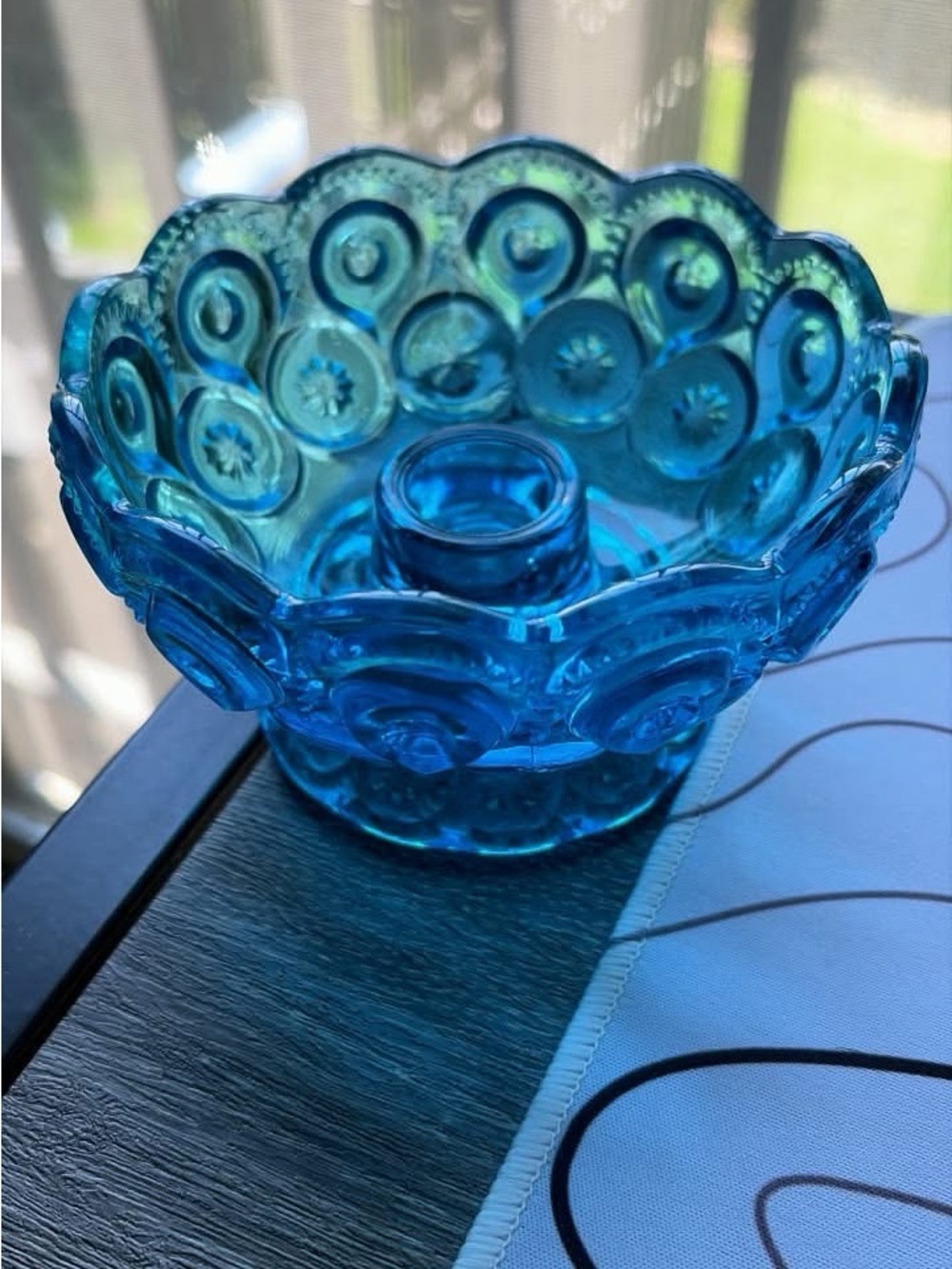 Blue Moon & Stars Candle Stick Holder
